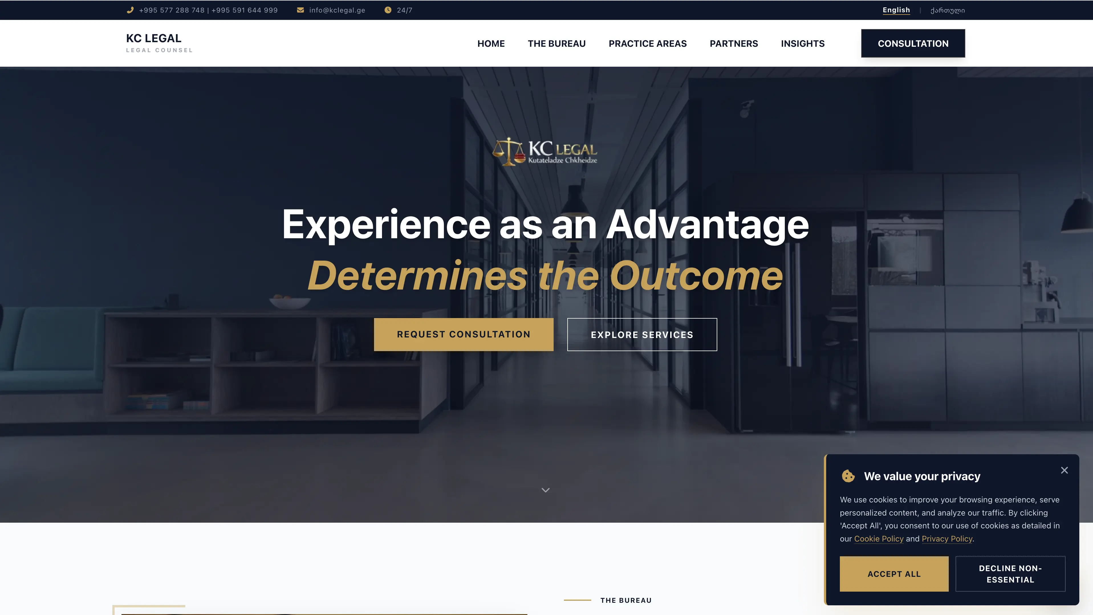 KC Legal website preview